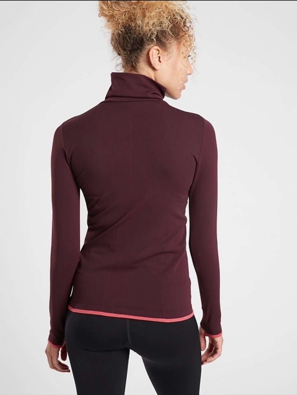 Athleta Flurry Downslope Turtleneck Antique Burgundy Medium